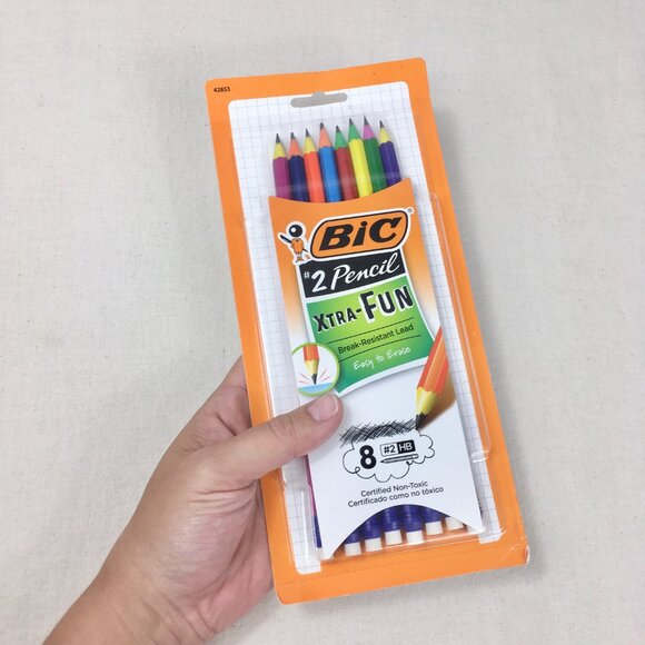 3 Packs Bic #2 Pencil Xra-Fun Back To School HB Colorful Drawing - Picture 4 of 4